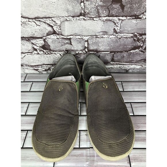 Olukai Nohea Mesh Green Textile Comfort Casual Loafers Shoes Men Sz 11M US/44EU - Picture 12 of 16